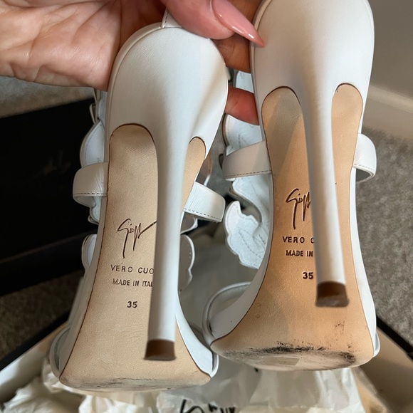 Authentic White Giuseppe Zanotti ‘Cruel’ Heels - Picture 5 of 6